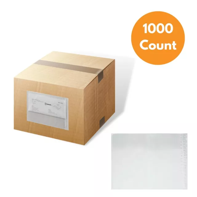 Heavy-Duty 4" x 6" Clear Re-Closable Full Face Packing List Envelopes 1000 Pack