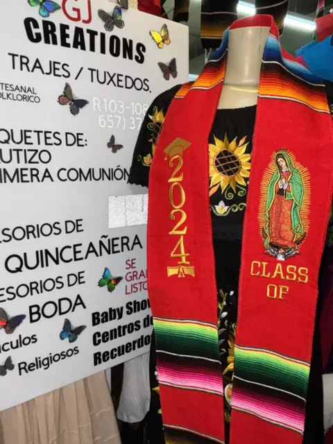 Mexican Graduation Sash Scarf Stole Class of 2024