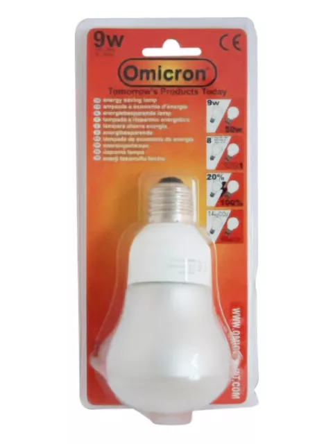 Omicron Low Energy R63 9W (50W) ES E27 Spot Lamp, Warm White 2700K 450lm Non-...