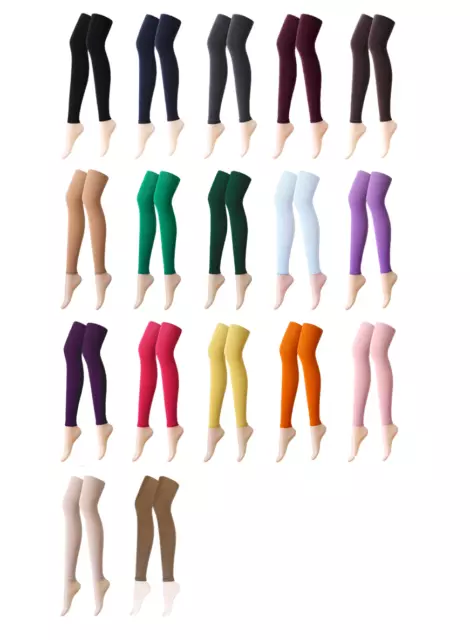 Women Lady Colours 80 Denier Opaque Footless Pantyhose Stockings Hosiery Tights