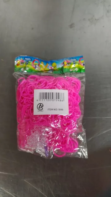 Loom Bands 15000 Rubber Bands Loom Band 600 S Clips Lots Metallic Pink Color