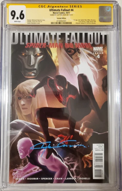 Ultimate Fallout 4 CGC 9.6 1:25 Djurdjevic VARIANT 1st Miles Morales Signature