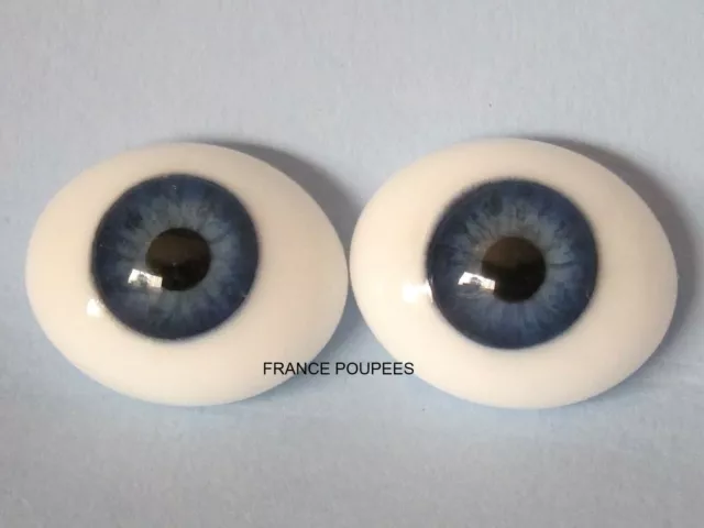 Yeux verre bleu 10/11mm ovales poupée ancienne/moderne/BJD-Oval Doll Glass Eyes