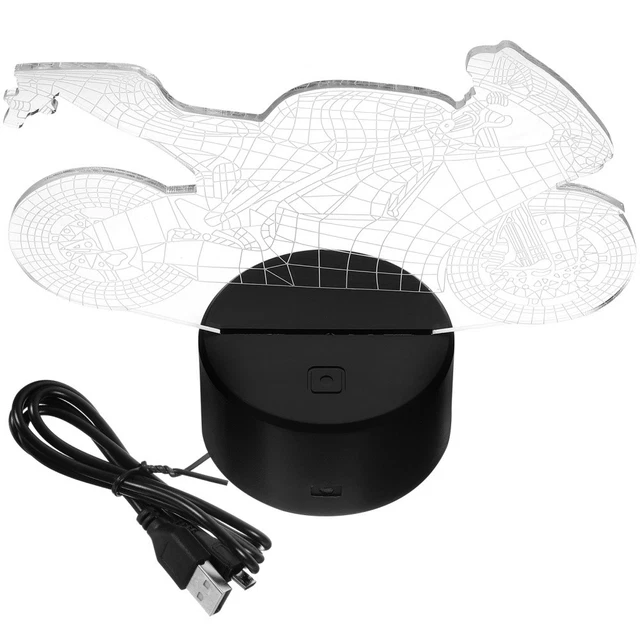 SET OF 2 Touch Desk Light Child Led Changing Lamp Motorbike Lights ...