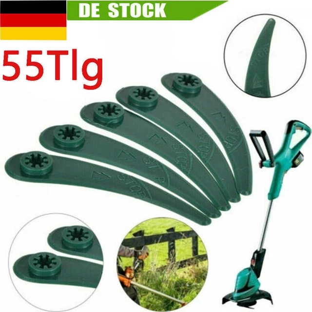 55X ERSATZ KUNSTSTOFF Messer Klingen für Rasentrimmer Bosch ART 2318/