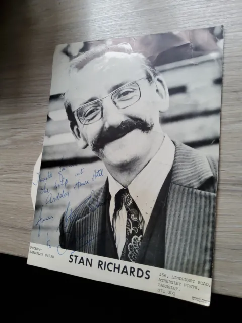 Tv Actor Signed Photo 1980S,Stan Richards Seth Armstrong Emmerdale