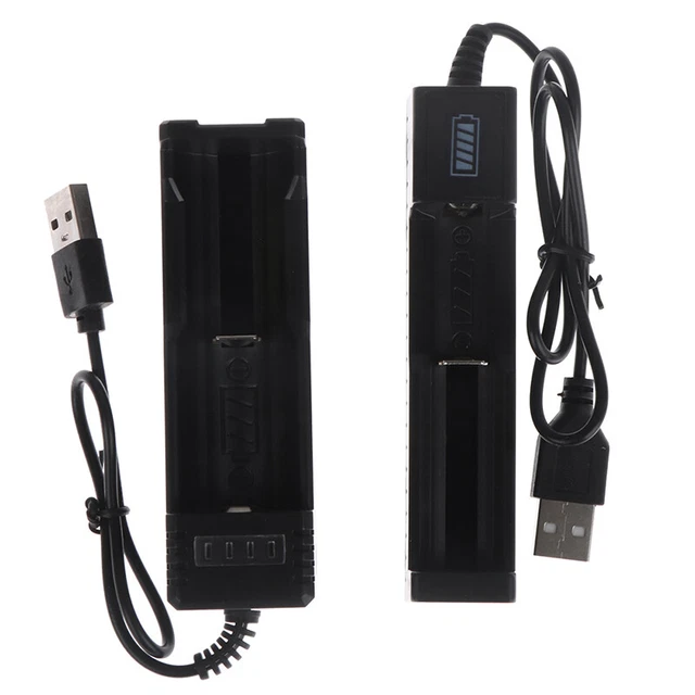 Usb Battery Charger 18650 1 Slot Charger Lithium Batteries Charging Adapter