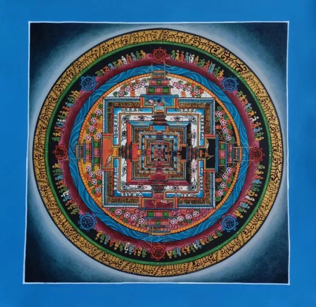 Größe 25 CM Dalai Lama Kalachakra Thangka Mandala Meditation Wand Malerei, KT25