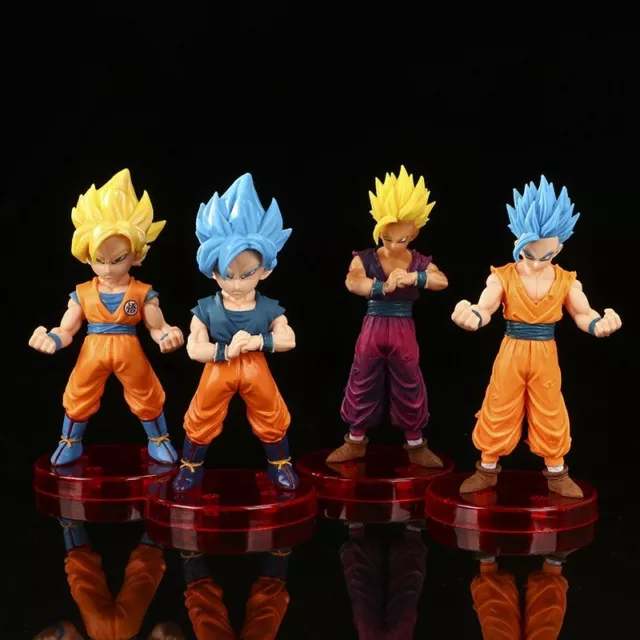 SeekFunning 6 pcs Dragon Ball Z Figures Set: Super Saiyan Goku Son Blue  Gokou Vegeta & Broly Action Figures 