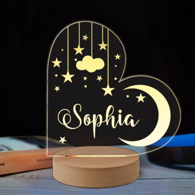 Personalised LED Night Light for Kids Baby Sleep Night Lamp Bedroom Decoration