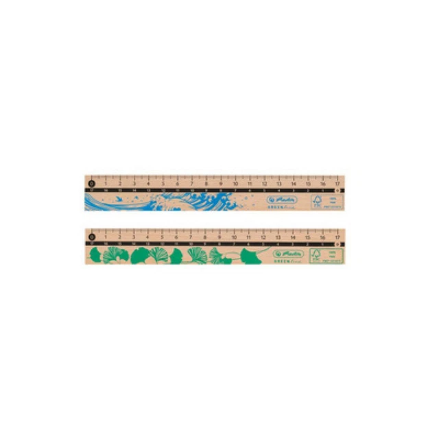 Holzlineal GREENline, 300 mm herlitz 50033621 (4008110260044)