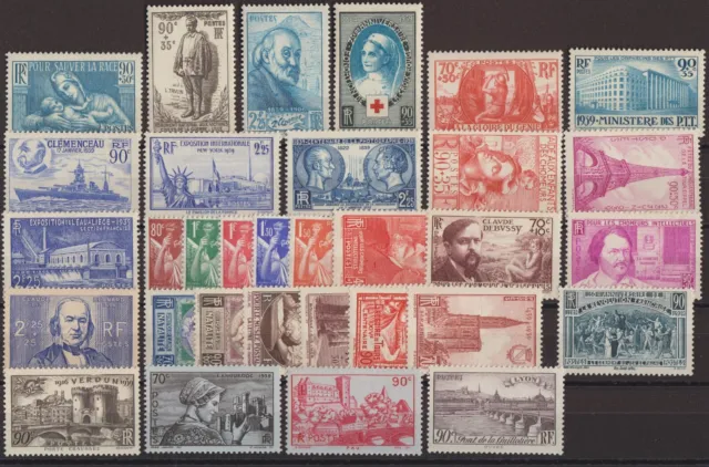 Timbres France Neufs ** Année Complète 1939