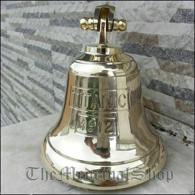 Campana náutica de estilo vintage de latón macizo para barco, decoración...
