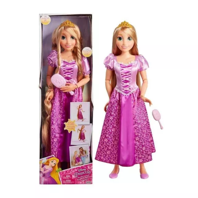 Muñeca Niña Articulada Princesas Disney 80 cm de altura con pelo largo y...