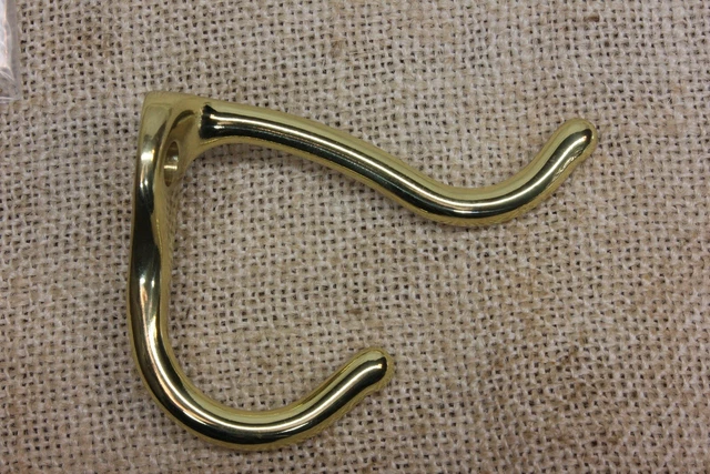 Coat Hat Hook POLISHED Solid BRASS Premium Baldwin Quality Costume NEW stock