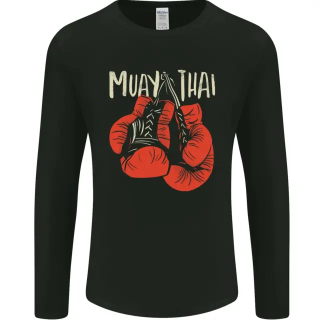 Muay Thai Boxe Guanti Mma da Uomo Manica Lunga T-Shirt
