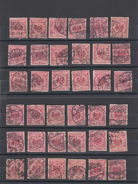Kleines Lot Deutsches Reich MIr. 47 -gestempelt-Fundgrube für Farben-Typen