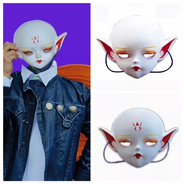 Hand-painted Elfin Mask Anime Elven Mask Fashion Cosplay Mask  Festival