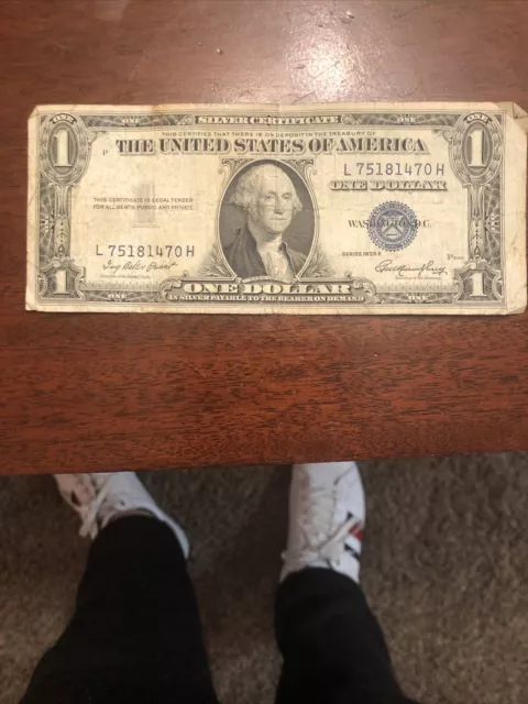 1935 e silver certificate dollar