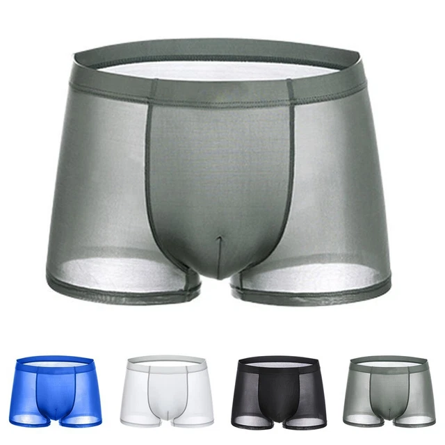 HOMMES SEXY BOXER Slip UltraFin Transparent sousVêtement Short Boxer