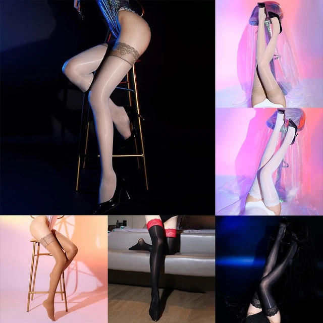 Bas Femme Sexy Transparent Brillant - Nylon Brillant - Taille 155-175cm - Neuf Avec Étiquettes
