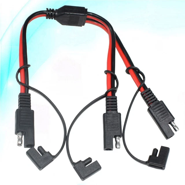 Sae Power 1 TO 2 SAE Power Extension Cable SAE Power Plug Adapter Wire Connector ...