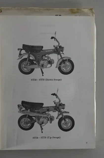 Teilekatalog / Parts List Honda ST 50 / K 3 ST 70 / K 3 Dax von 1975 2