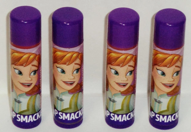 4 Disney Frozen ANNA Lip Smackers Lip Balms CHILLED CRANBERRY GRAPE .14oz Each