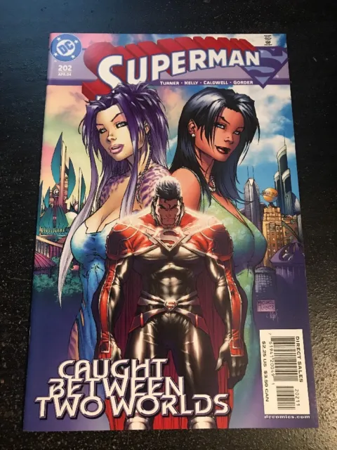Superman#202 Incredible Condition 9.4(2004) Micheal Turner Art, Wow!!