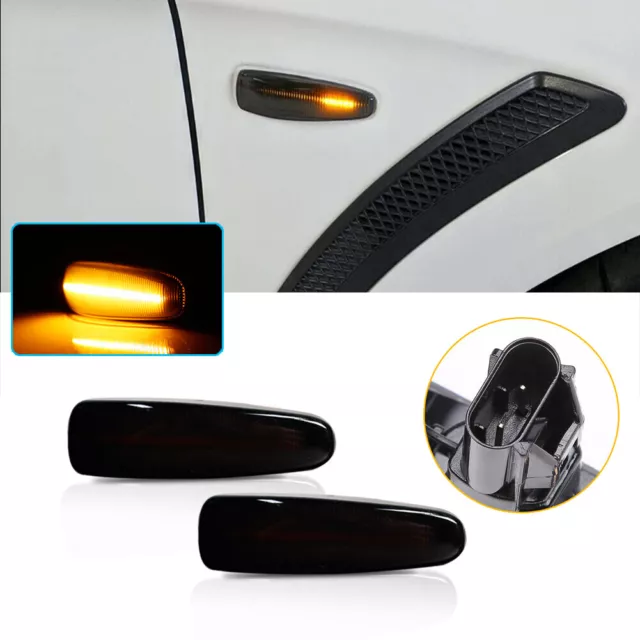 2X Sequential LED Side Marker Blinker Lights for Mitsubishi Lancer Evo X Mirage