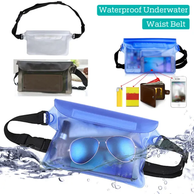 Beach Swimming Waterproof Underwater Waist Bag Pouch Dry Case Pack Pocket Wallet
