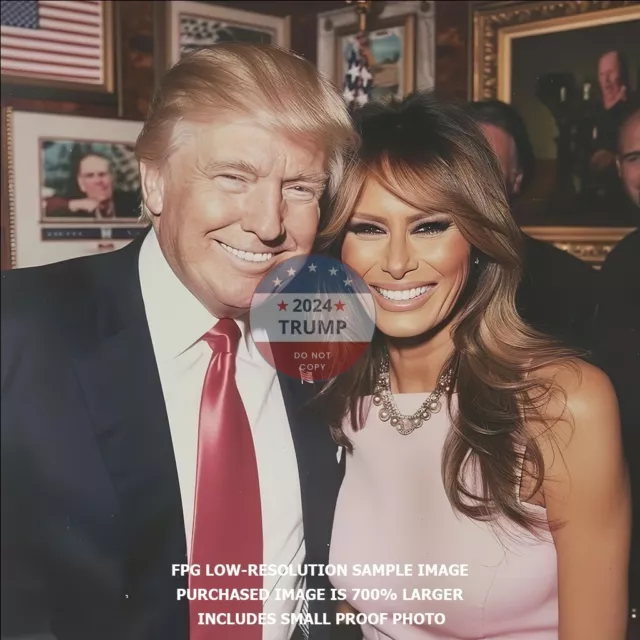 Donald Trump Photo And Melania Trump Artwork, 1/1 Digital Collectible w/Proof