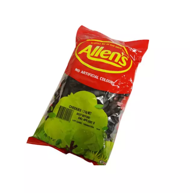 905920 1.3KG BULK BAG LOLLIES ALLEN&amp;#39;S FAMOUS CHEEKIES AUSTRALIAN MADE ...