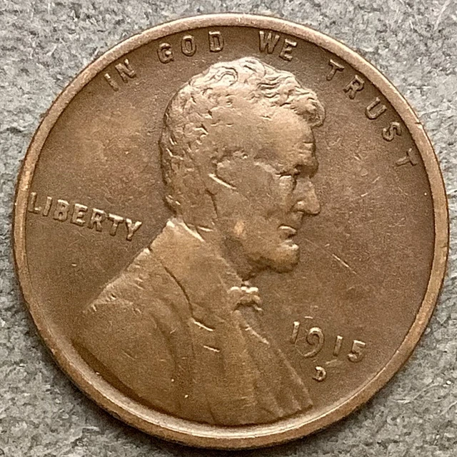 1915 D * Lincoln Wheat Cent Penny - Better Grade ~ Free Ship. A477