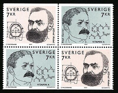 Sweden 1997 Booklet pane Nobel Prize Winners. Engraver Slania. MNH