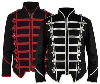 Men's Jacket Military Drummer Parade Marching Band Stage Live Rock Emo Punk Goth