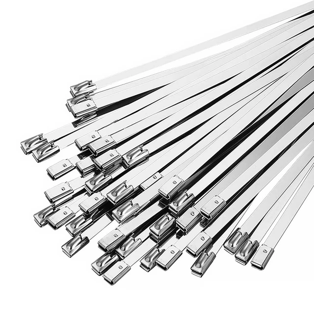 100PCS 11.8 Inch Metal Cable Zip Ties Heavy Duty,Premium Stainless Ste...