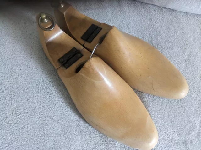 Pair Of Antique Vintage Hinged Wooden Shoe Lasts