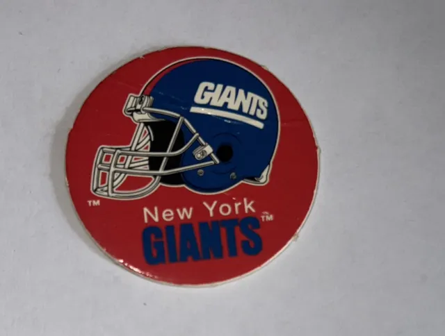 New York Giants NFL Football Team Pog Slammer Collectible Milk Cap 1993 Vintage