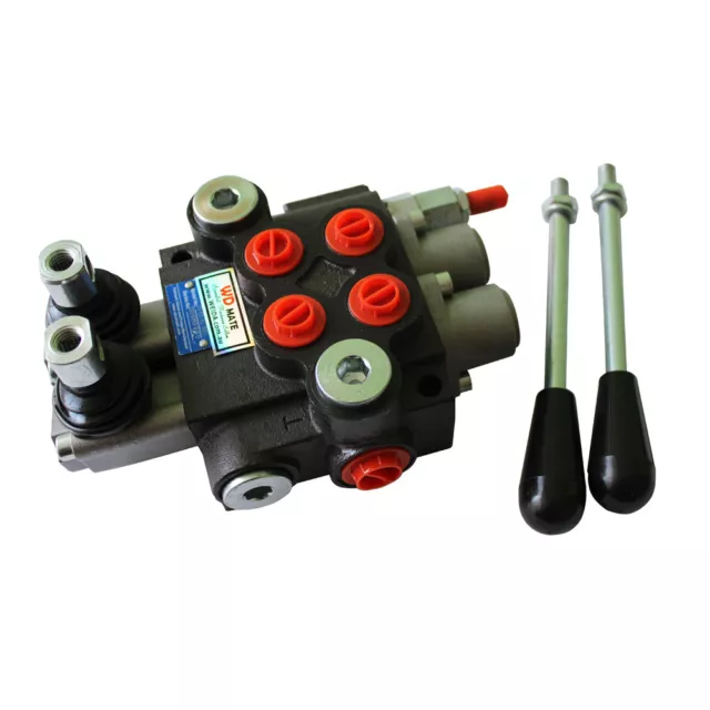 2x Hydraulic Direction Control Valve 2 Spool Monoblock 11GPM PTN P40 3600PSI