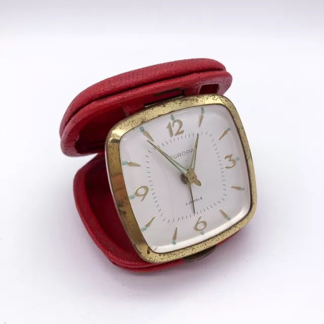 Europa 4 Jewels Réveil de Voyage Horloge Mécanique Avec à Remonter Manuellement