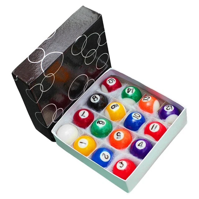 Professional 25mm Children Billiards Table Balls Set Resin Small Pool Cue B U1E6