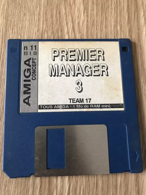 Premier Manager 3 Demo Amiga Concept Game Commodore Amiga 500 Disquette Rare