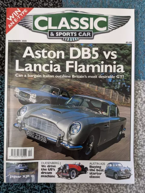 Classic and Sportscar Magazine Dec 2001 Vol20 No9 Flaminia DB5 Duesenberg A35 +