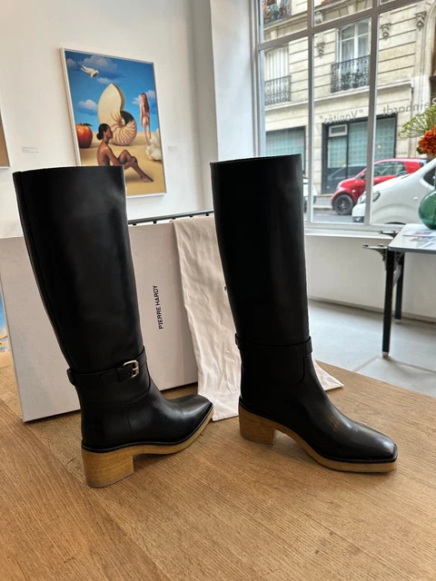 Bottes Céline Pre Fall 2016 Par Phoebe Philo - Taille 35,5/36, Cuir Marron/moutarde