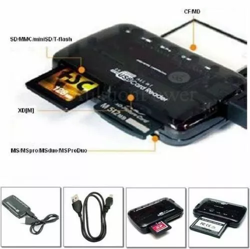 Card Reader 26 in 1 Kartenlesegerät extern Speicherkarten Leser USB 2.0 NEU