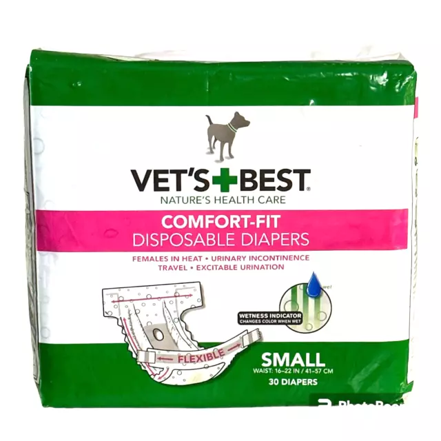 Vet's Best Comfort Fit Dog Diapers - Disposable Female Dog Diapers - Absorbent w