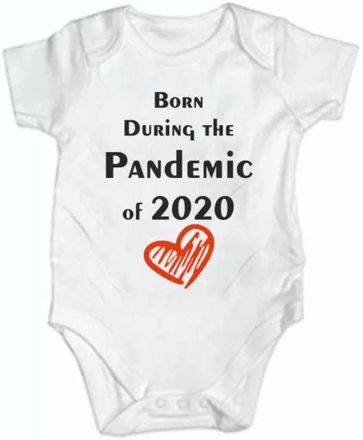 Born During the Pandemic 2020 Baby Grow bodysuit funny novelty gift vest