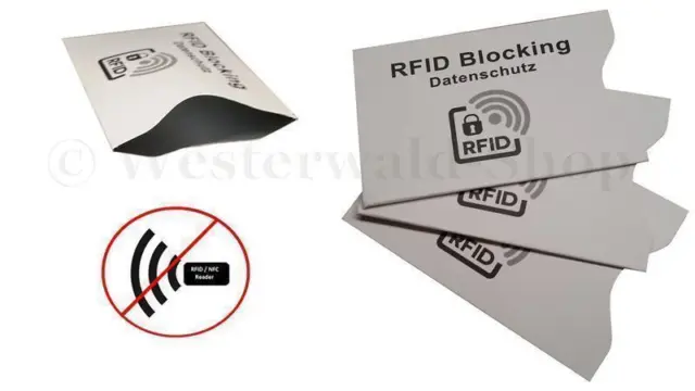RFID Schutzhülle NFC EC Kreditkarte Datenschutz Blocker Schutz Hülle