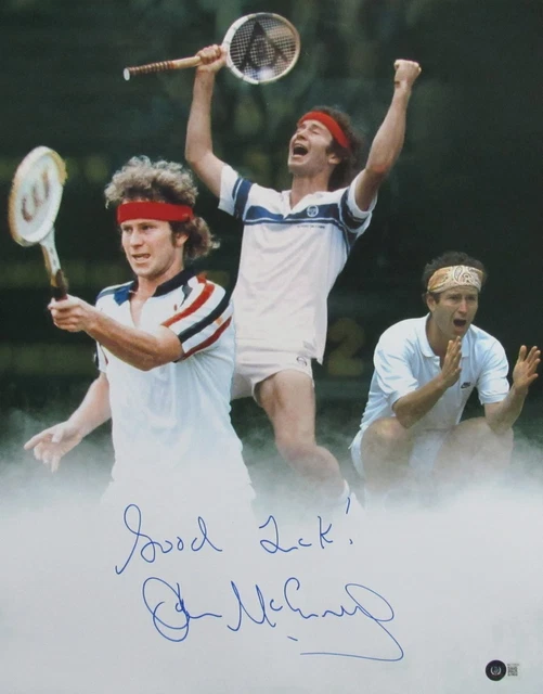 John McEnroe Autographed 16x20 Photo Tennis Champion Beckett
